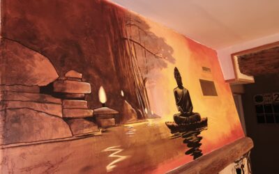 🎨 L’Atelier de Laurent dévoile sa dernière œuvre – un bouddha en trompe l&rsquo;oeil